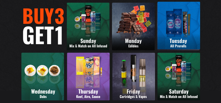 Buy 3 Get 1 Daily Deals August