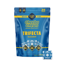 Cheeba Chews Wax Wraps | Caramel Trifecta 1:1:1 THC:CBD:CBG 100mg Rec