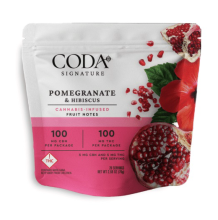 Coda Signature Fast Acting Fruit Notes | 1:1 CBN Pomegranate & Hibiscus 100mg Rec