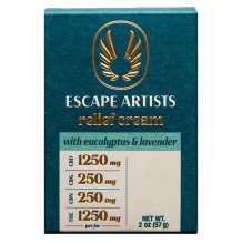 Escape Artists Relief Cream 1:1 THC 1250mg CBD | Eucalyptus with Lavender 5:1:1:5 1250mg Rec