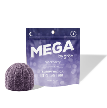Gron Mega Pearls | 1:1 CBN Blackberry Sleepy Indica 100mg