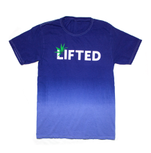 Lifted Tee | Hand Dyed Blue - Size S