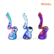 LuvBuds | 6" SirEEL Iridized Etched Sherlock Bubbler