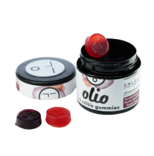 Olio Live Rosin Gummies | Sour Raspberry 100mg Rec