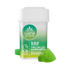 Wana Classic 1:1:1 Gummies | Margarita 100mg Rec