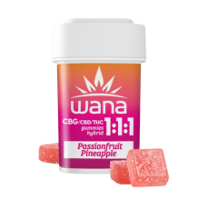 Wana Classic 1:1:1 Gummies | Passion Fruit Pineapple 100mg Rec