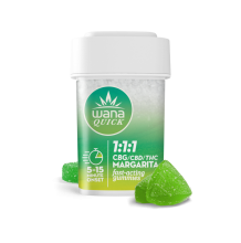 Wana Quick Gummies | Margarita 1:1:1 CBG:CBD:THC 100mg Rec
