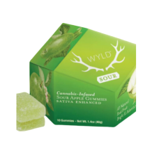 Wyld Sour Apple Gummies | Sativa 100mg Rec